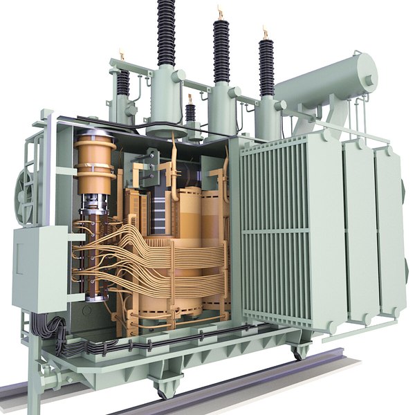 Power Distribution Transformer Low Diagram 3D Model 46 model