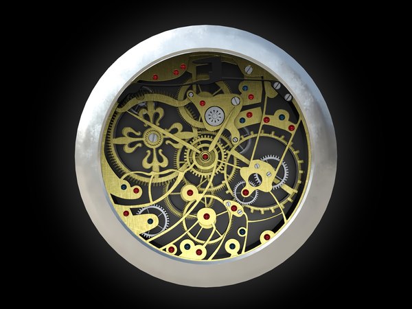 Watch mechanism 2 Low-poly 3D model