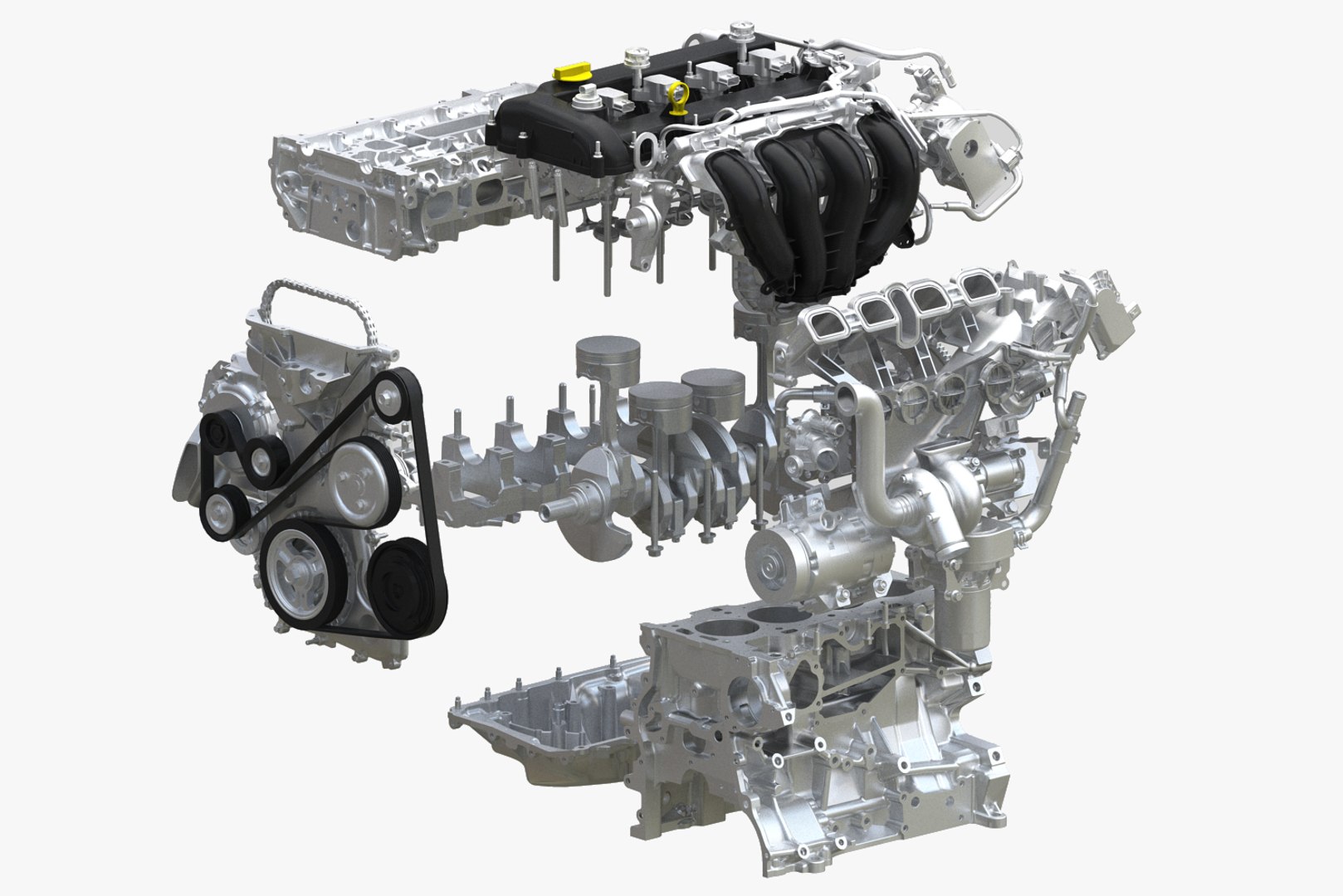 Turbo Engine 3d Model