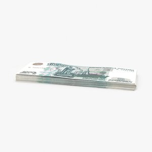1000 Ruble note Stack