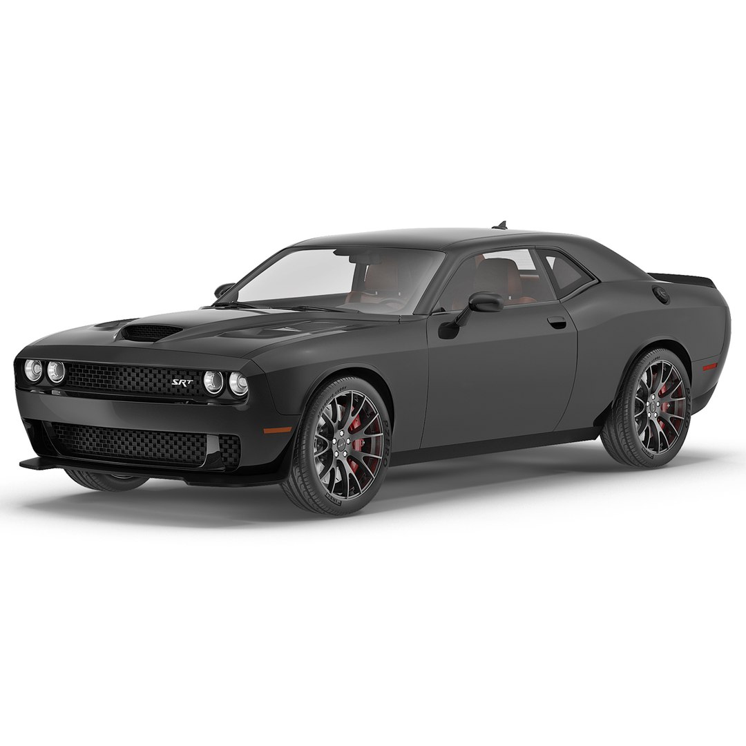 Dodge Challenger Hellcat 2015 Simple Interior 3D model preview