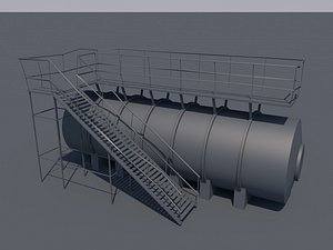 Low Poly Oil Tank