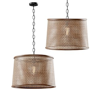 3D light rattan pendant