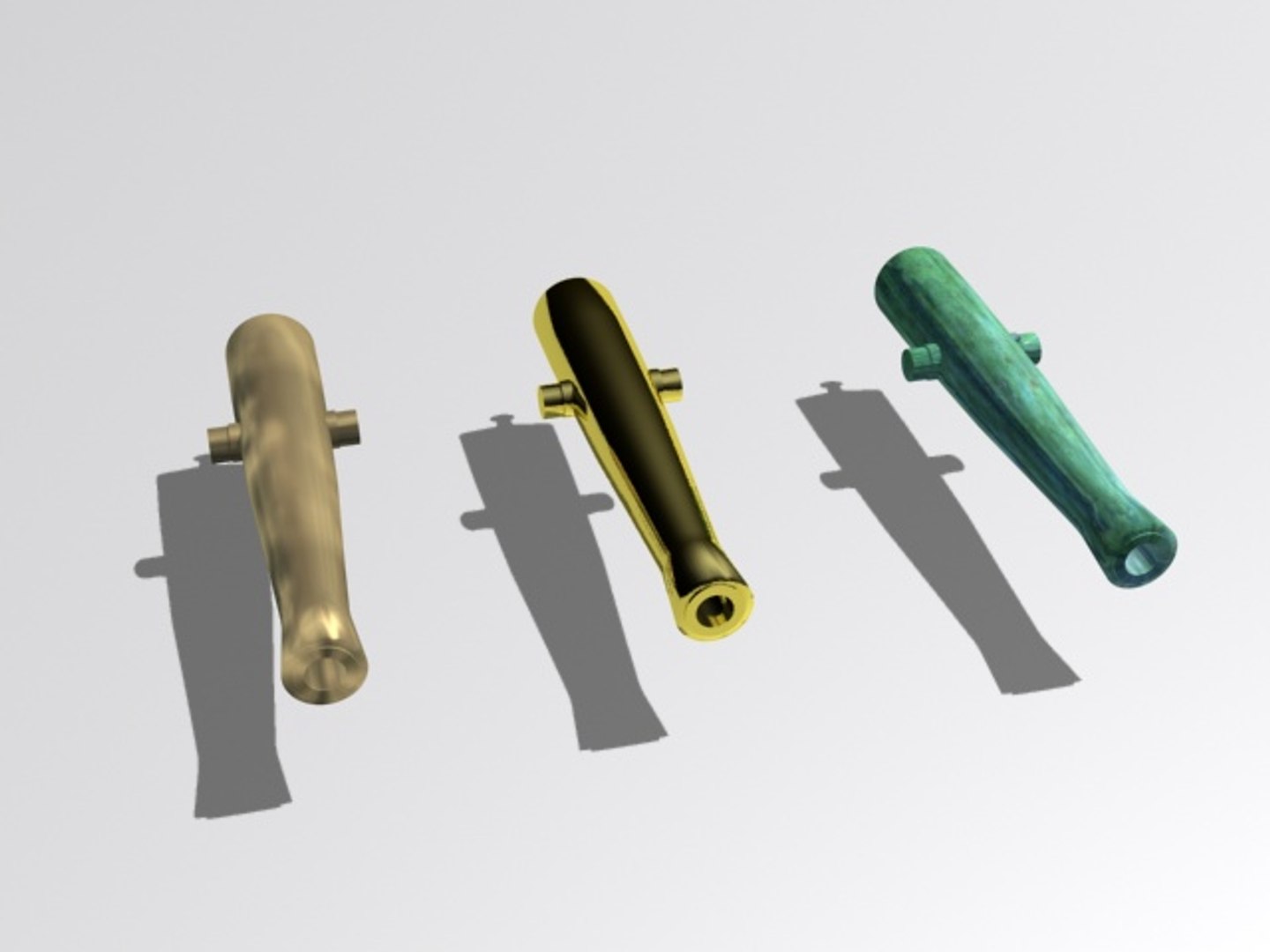 3d model cannon barrels