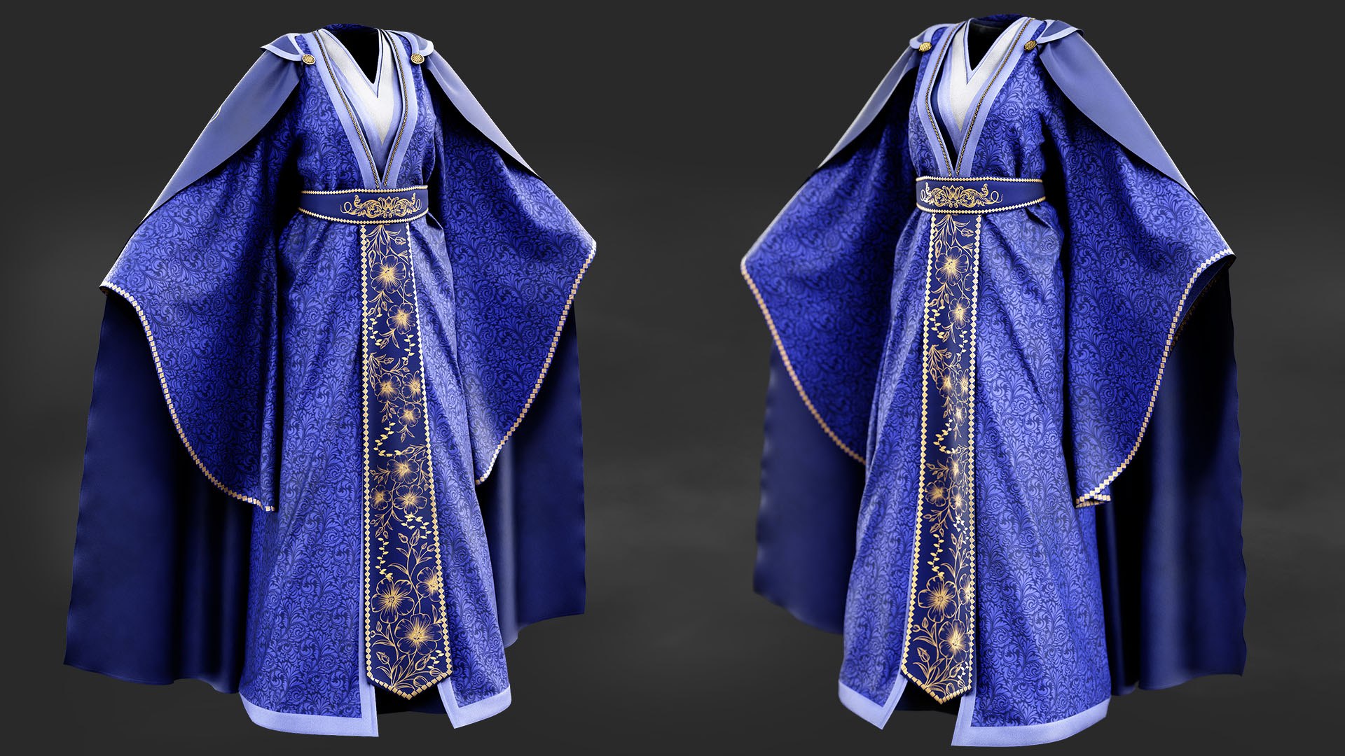 3D Traditional Chinese Dress - TurboSquid 2156523