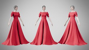 3D model Dress 50 Cardinal