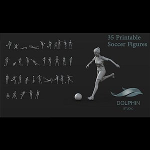 3D model 35 Soccer Player female figures