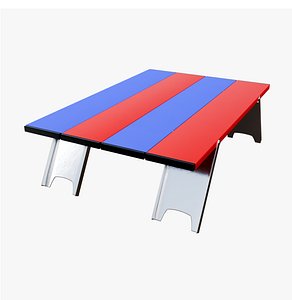 Portable Foldable Work Table Modular Platform Quad Mesh Furniture 3D model