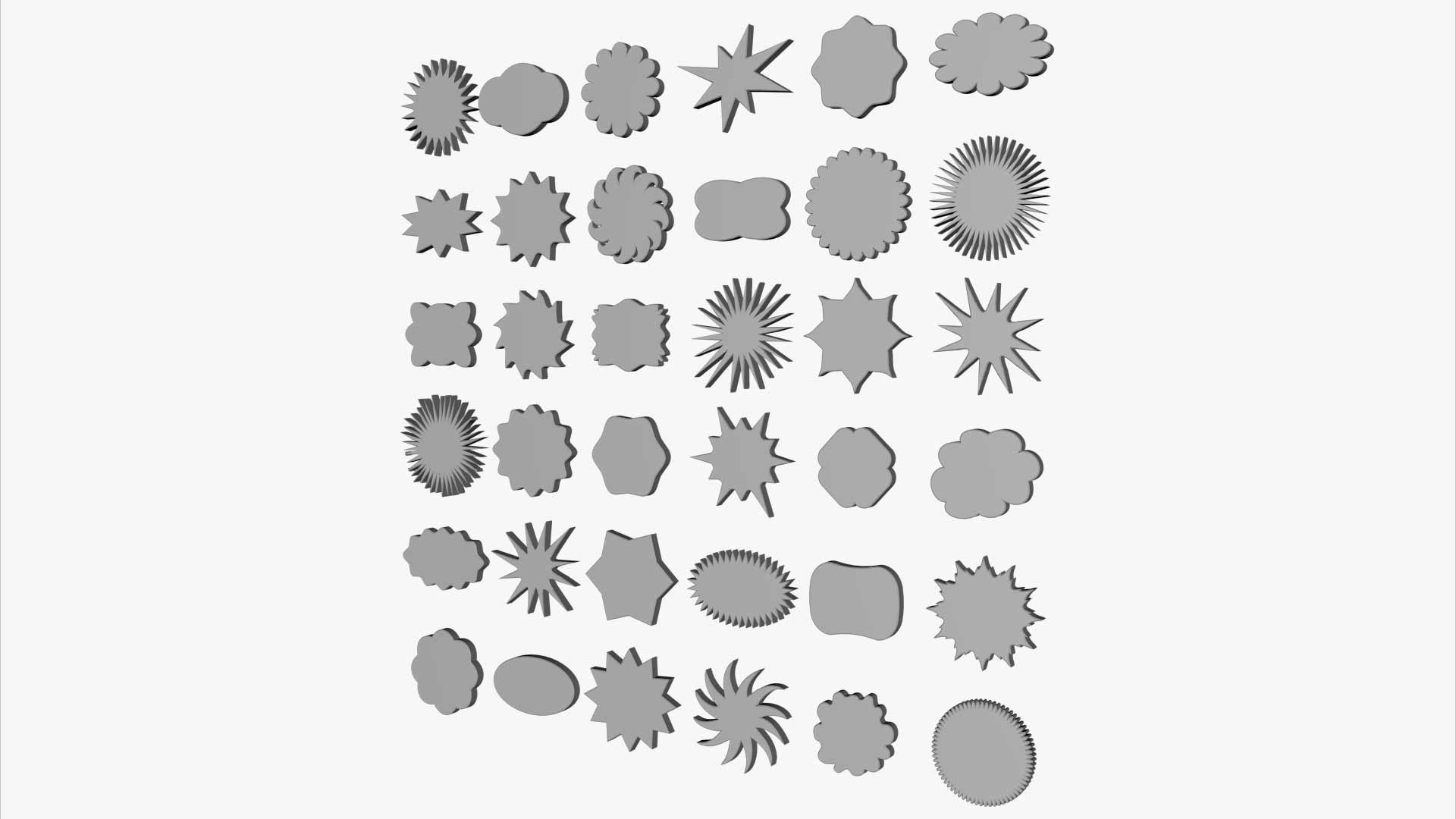 3D Model STICKY STARS BADGE PACK - TurboSquid 2079837
