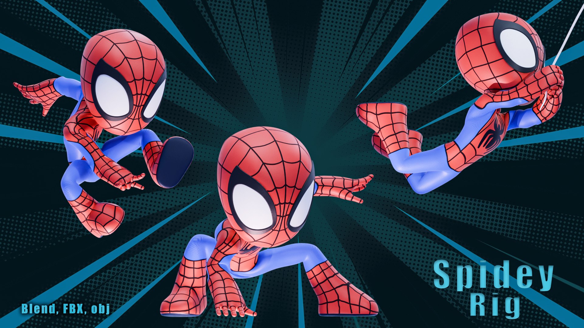 3D Spidey Character Rig https://p.turbosquid.com/ts-thumb/aL/qE5it7/DF/spideycover1/jpg/1745621662/1920x1080/fit_q87/92de574e9936b9c3947685e5571aac823dc6db3a/spideycover1.jpg