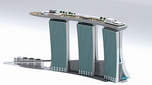 3D model MARINA BAY SANDS SINGAPORE