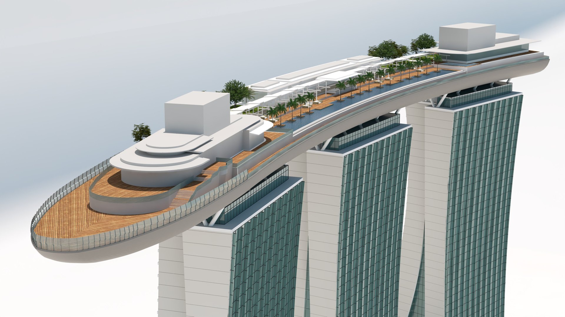 3D Model MARINA BAY SANDS SINGAPORE TurboSquid 2297114