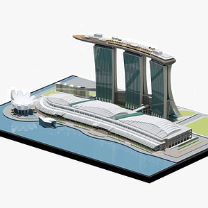 3D model MARINA BAY SANDS SINGAPORE