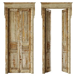 3D Old classic door 005