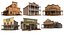Detailed Western Buildings Collection 02