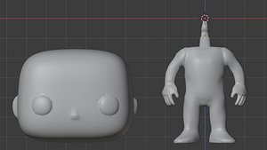 Blank Funko Pop Figure with Peg Attachment