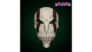 3D Bleach Ichigo Hollow Mask 3D Printable Cosplay Mask STL OBJ 3D print model model