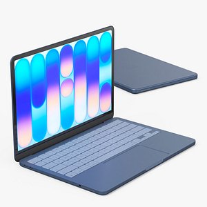MacBook Neo Laptop Computer Blue 3D model