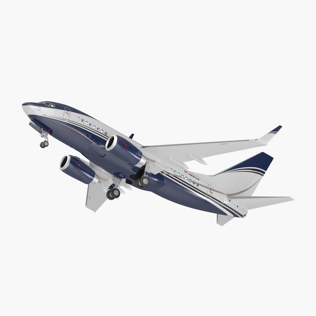 Boeing 737-600 with Interior Generic 3D model preview