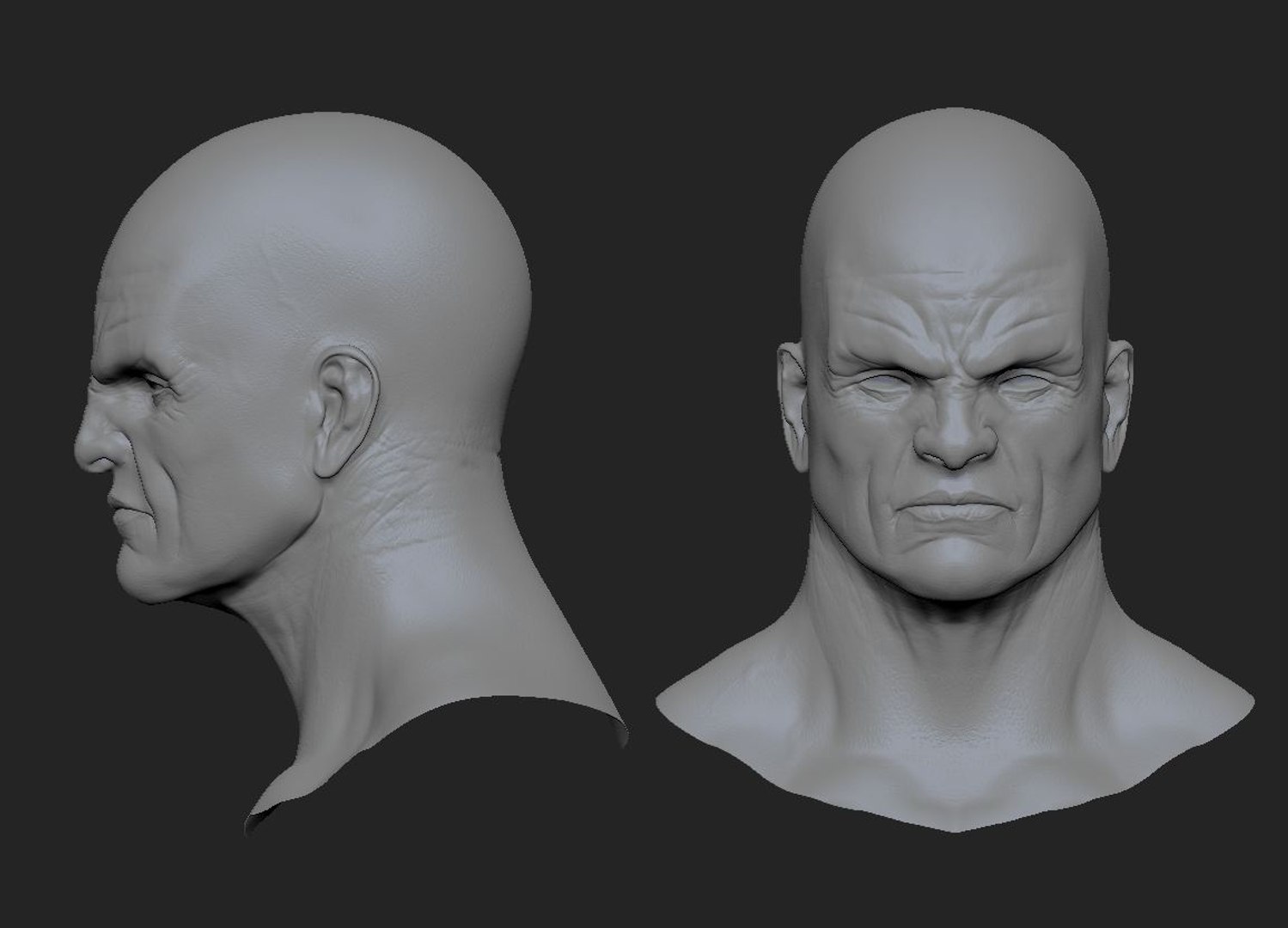 Head Unwrapped Normal 3d Model