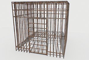 basement jail storage rusty 3D model