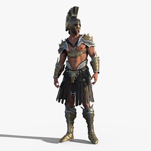 3D model ARES - god of war Rigged Low-poly 3D model