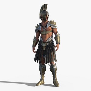 ARES - god of war Rigged Low-poly 3D model