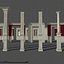 Interior basic modular elements Low-poly