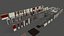 Interior basic modular elements Low-poly