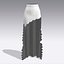 Asymetric Skirt Scallop Modern Look
