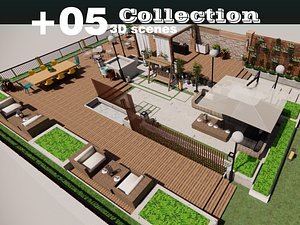 3D model Patio Backyard and Garden-A9