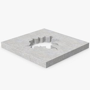 Broken Wall Panel 3D model