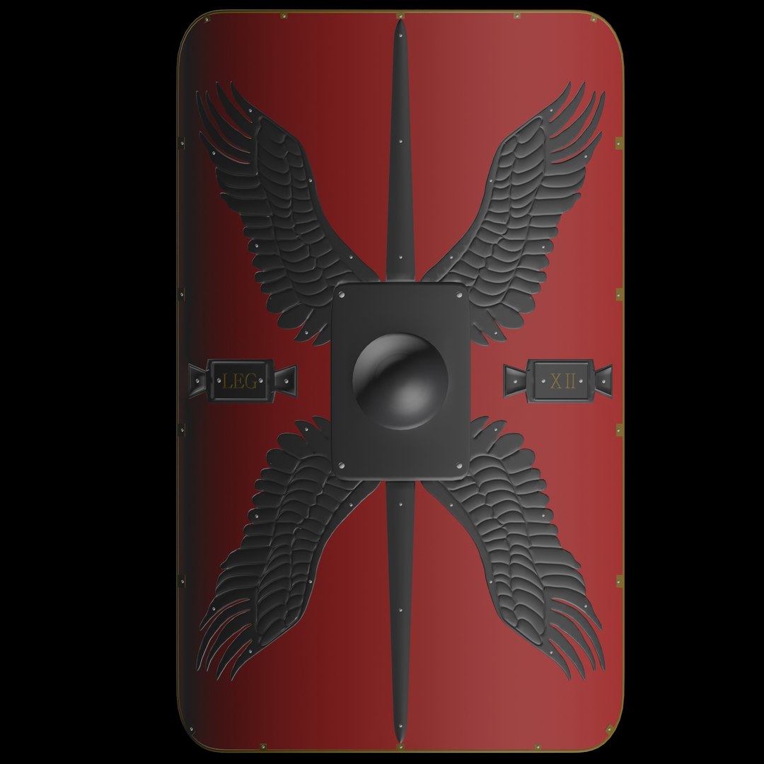 3d Roman Shield 12