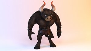 3D minotaur creature