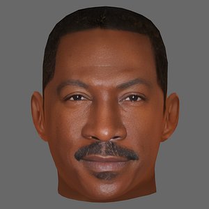 Eddie Murphy Head - Low poly head for game Low-poly 3D model