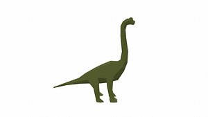 3D brachiosaurus dinosaur