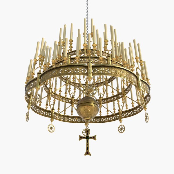 3D Large victorian chandelier