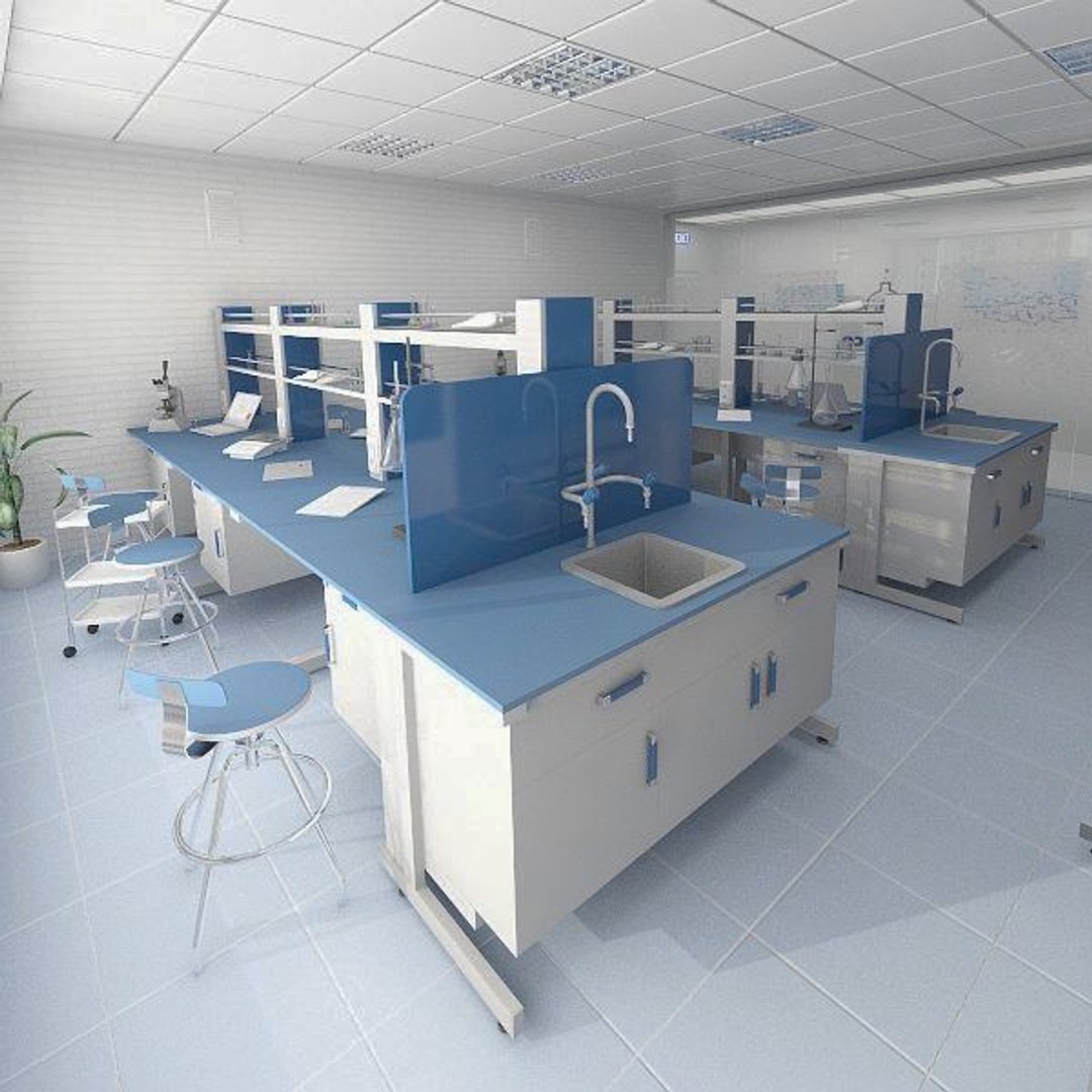 3d interior scientific laboratory