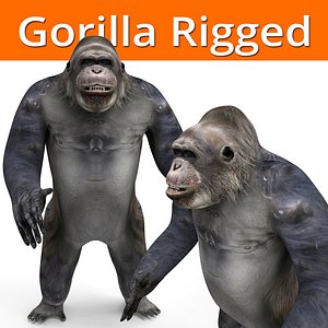 Gorilla Rigged low poly