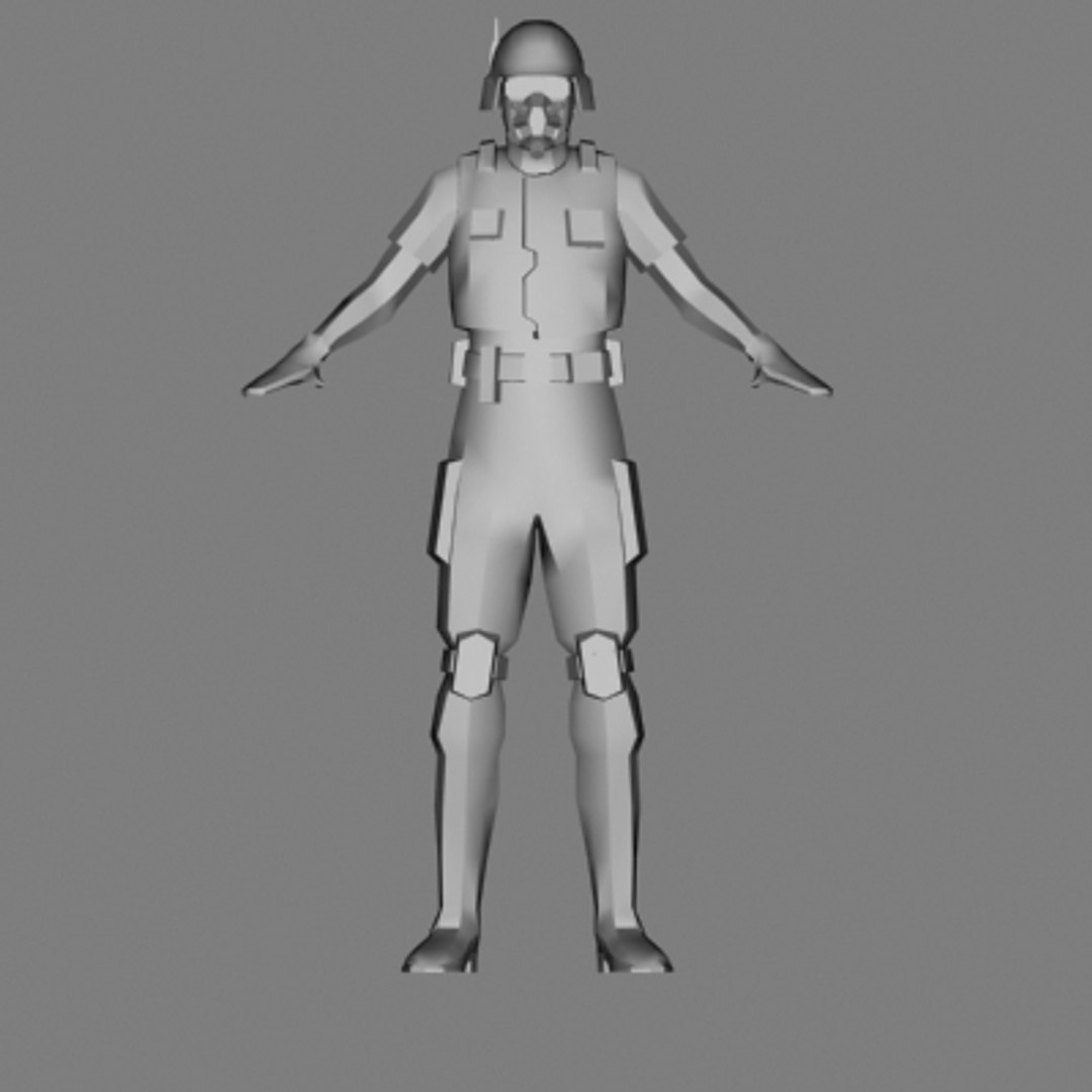 human soldier military 3d obj