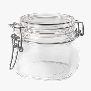 3d model hinged glass jar 03