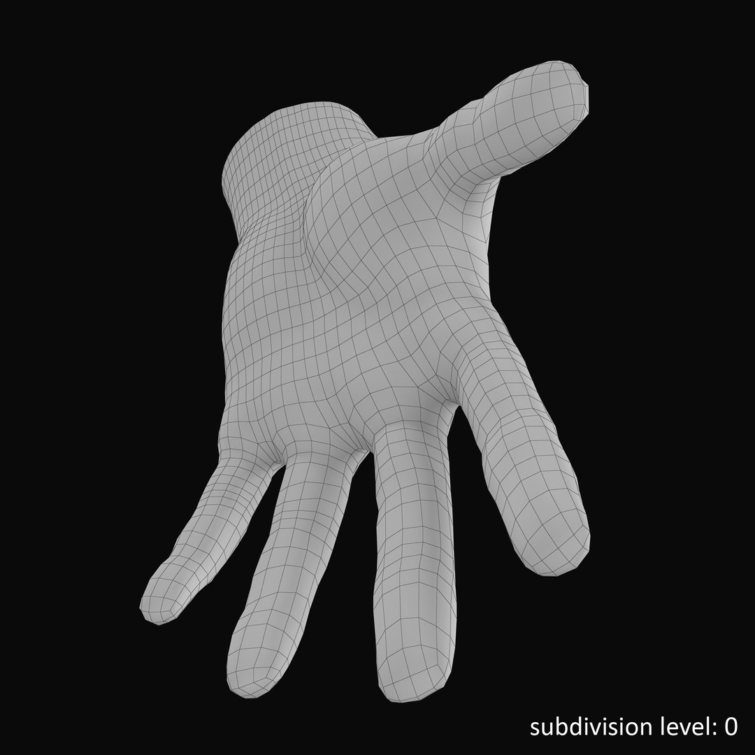 3d Hand Skin Type 6 Model