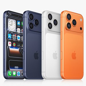 3D Apple iPhone 17 pro v2 All colors