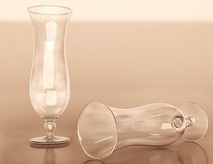 Hurricane Cocktail Glass 3D model
