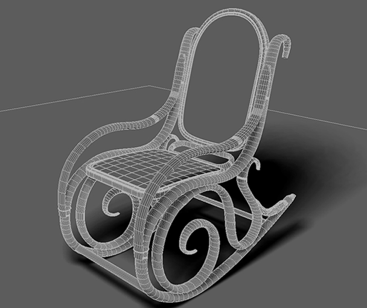 Rocking Chair 3d Obj