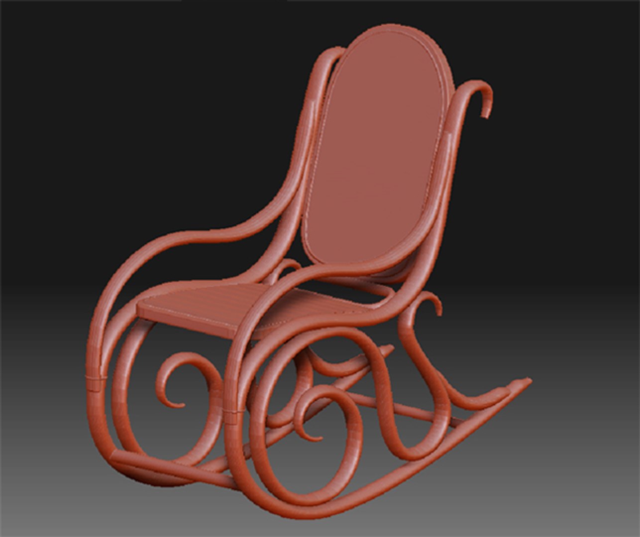 Rocking Chair 3d Obj