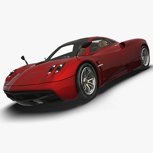 realistic supercar pagani huayra 3d max