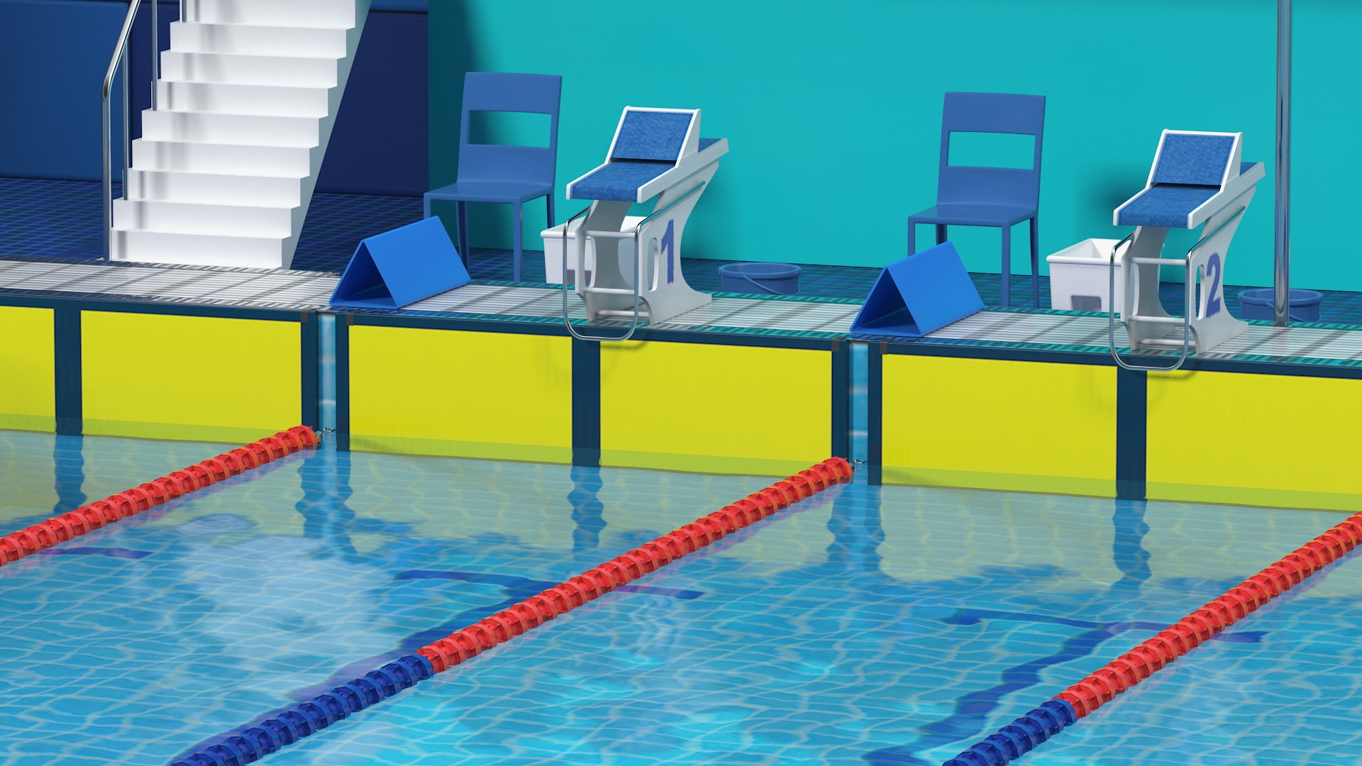 Free 3D olympic swimming pool model - TurboSquid 1509529