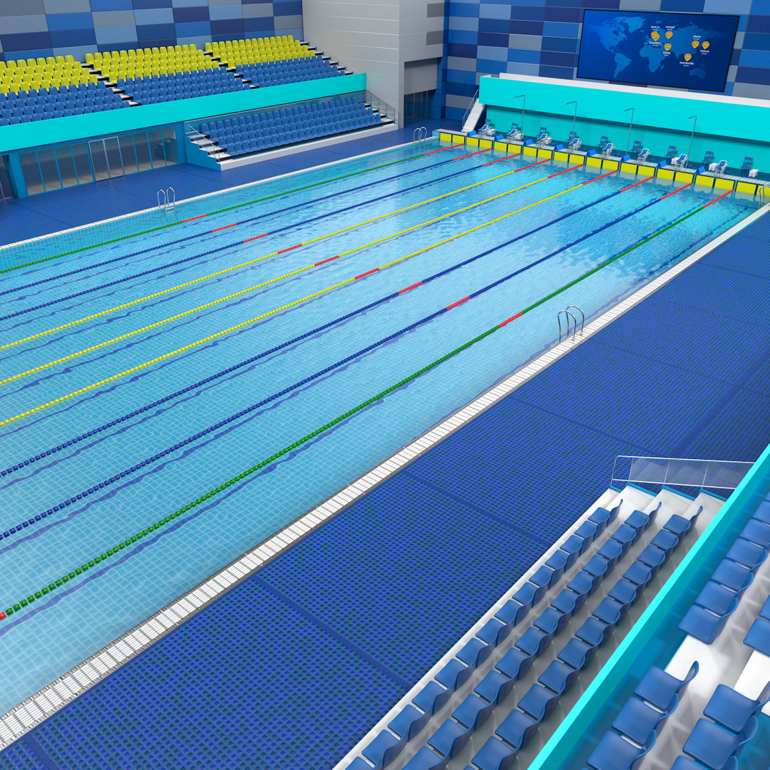 Free 3D olympic swimming pool model - TurboSquid 1509529