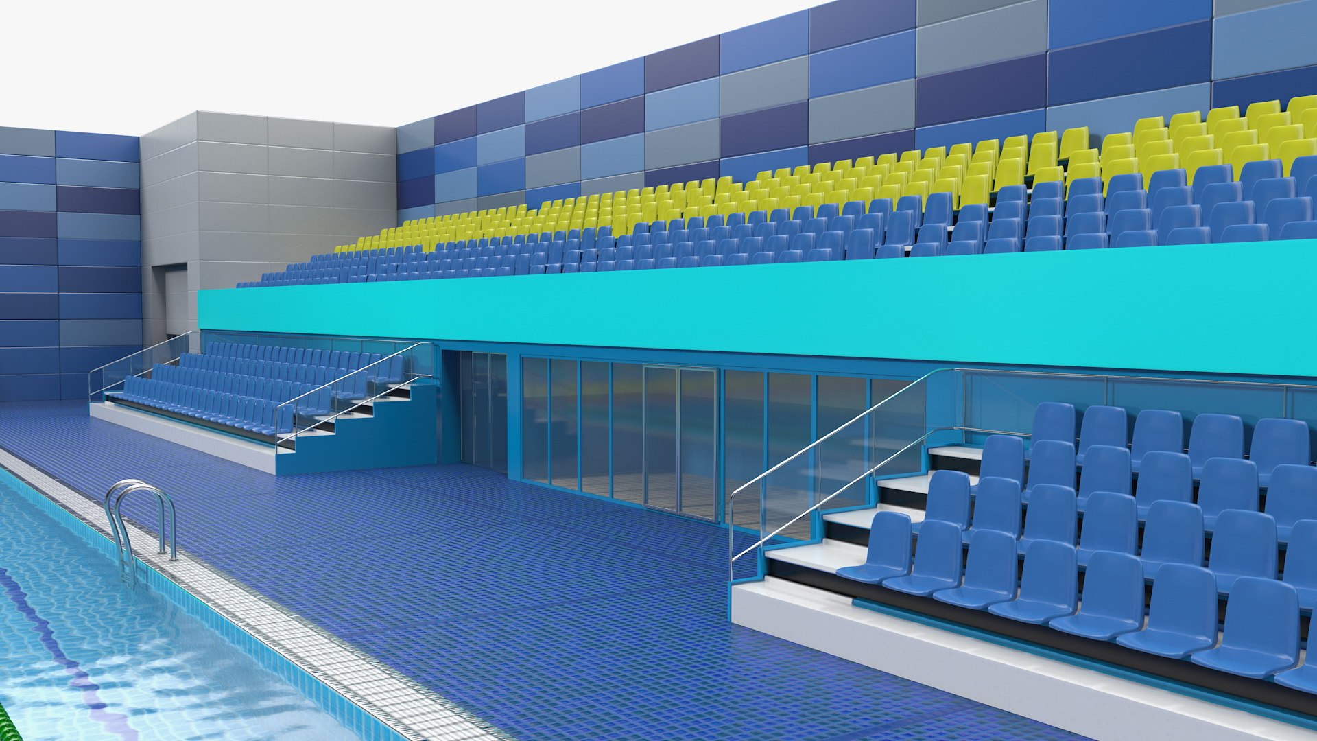 Free 3D olympic swimming pool model - TurboSquid 1509529